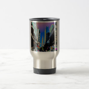 Empire Sate Building from 42nd St New York Poster  Travel Mug