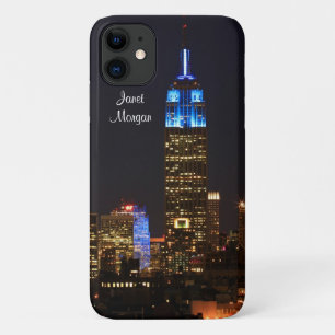 Empire State Building, 30 Rock in blue for Autism Case-Mate iPhone Case