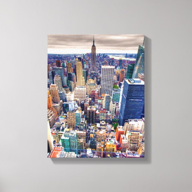 Empire State Building and Midtown Manhattan Canvas Print (Front)