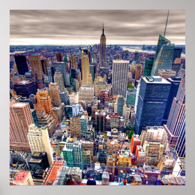 Empire State Building and Midtown Manhattan Poster (Front)