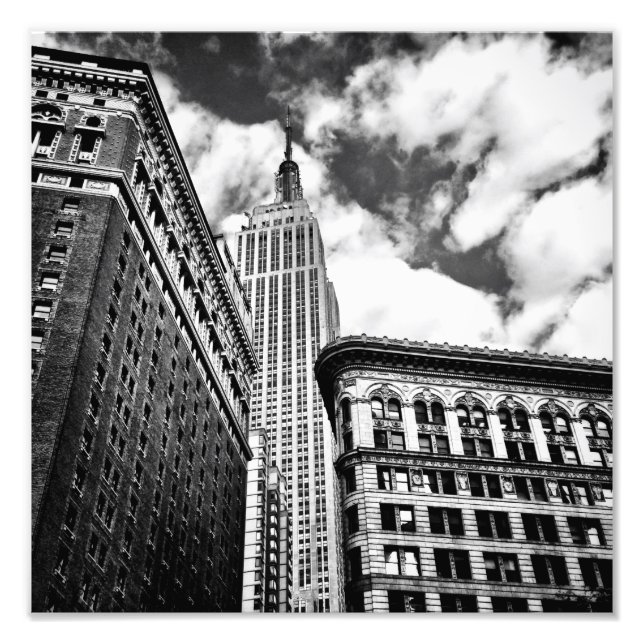 Empire State Building and Skyscrapers Photo Print (Front)