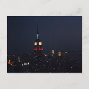 Empire State Building At Night Postcard