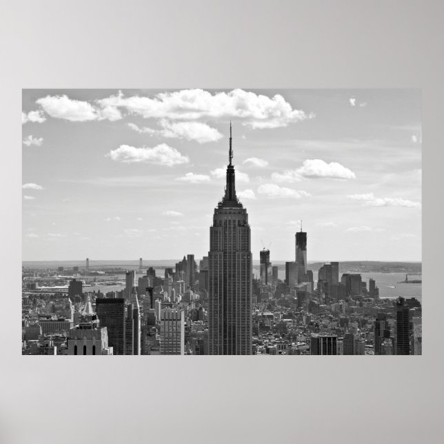Empire State Building black and white poster (Front)