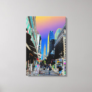 Empire State Building from 42nd St New York Canvas Print