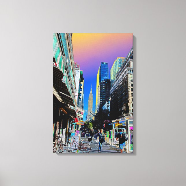 Empire State Building from 42nd St New York  Canvas Print (Front)