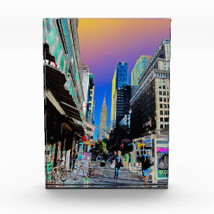 Empire State Building from 42nd St New York Photo Block