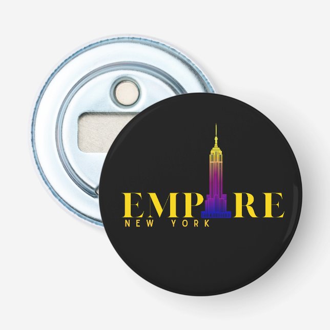 Empire State Building-New York-Vibrant Gold Bottle Opener (Front)