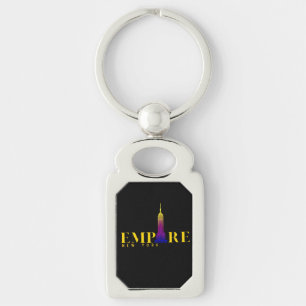 Empire State Building-New York-Vibrant Gold Key Ring