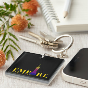 Empire State Building-New York-Vibrant Gold Key Ring