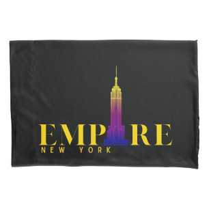 Empire State Building-New York-Vibrant Gold Pillowcase