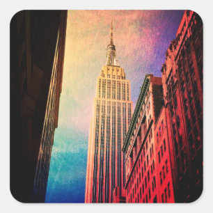 Empire State Building - Surreal - New York City Square Sticker