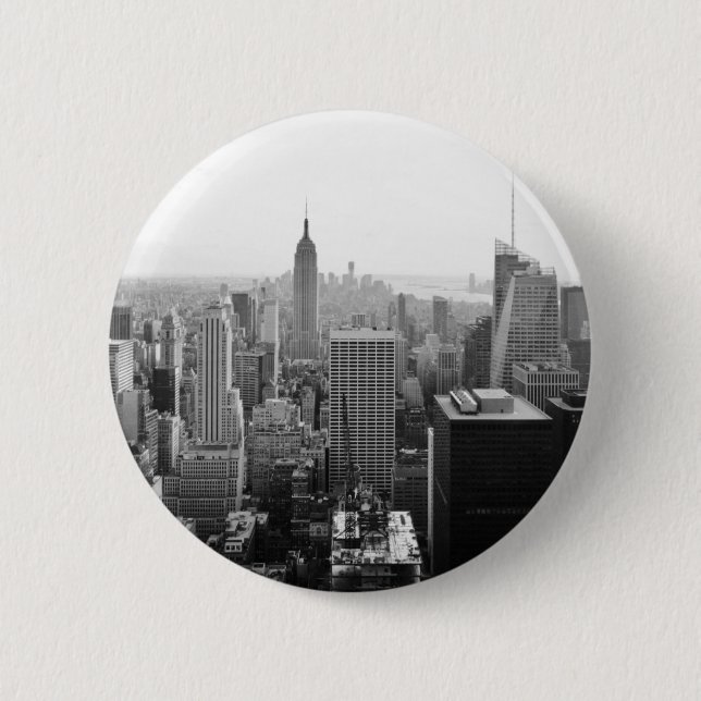 Empire States Building Manhattan 6 Cm Round Badge (Front)