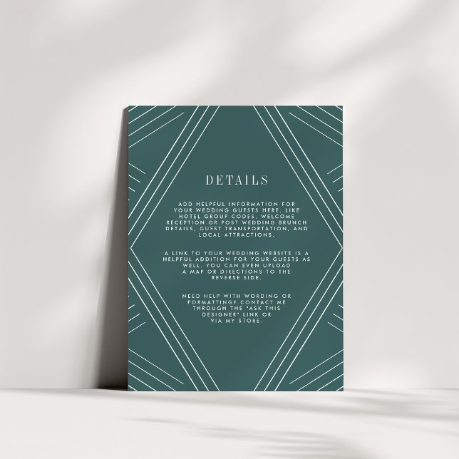 Empire Wedding Guest Details Card | Jasper (Creator Uploaded)