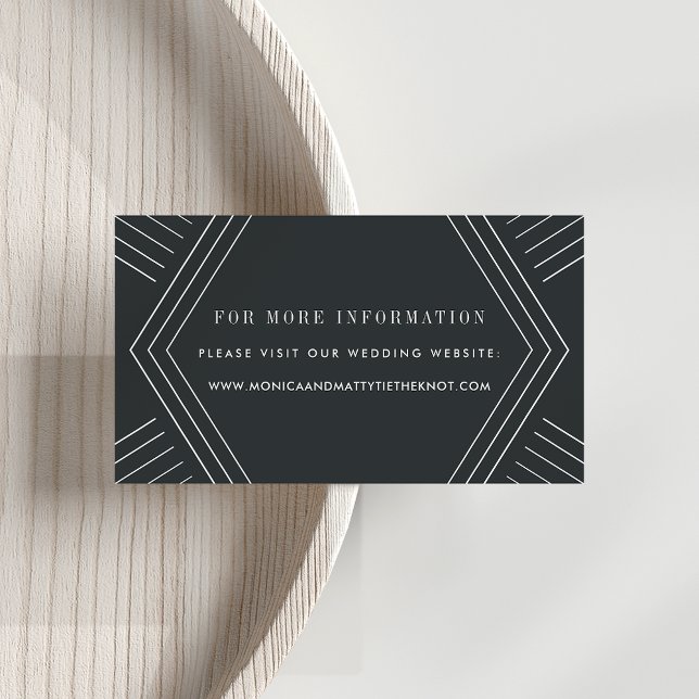 Empire Wedding Website Cards | Charcoal (Creator Uploaded)