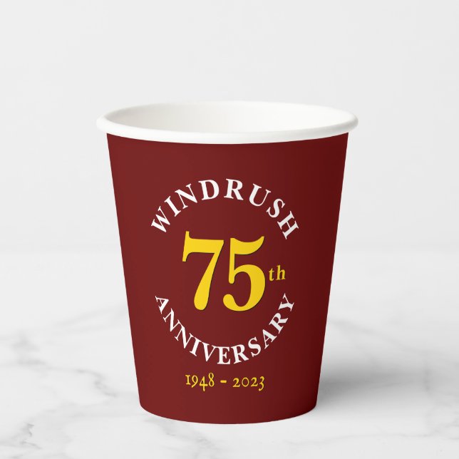 Empire Windrush 75th Anniversary Paper Cups (Front)