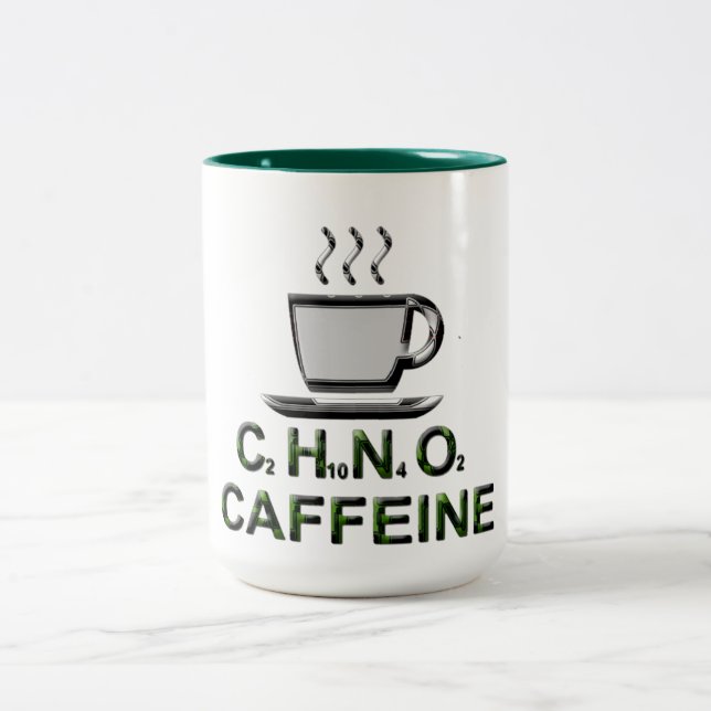 empirical formula caffeine funny coffee mug design (Center)