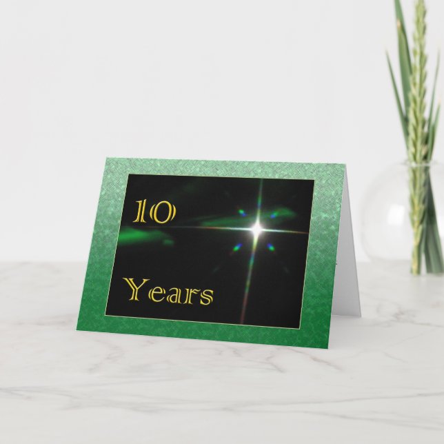Employee 10th Anniversary Shining Star Card (Front)