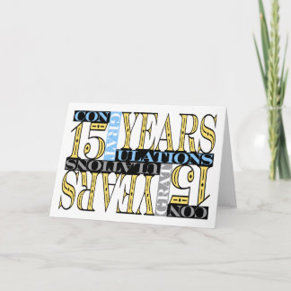 Employee 15th Anniversary Congratulations Mosaic Card