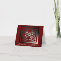 Employee 23 Year Anniversary Elegant Golden Red