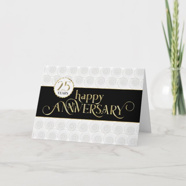 Employee 25th Anniversary - Prestigious Black Gold Card (Front)