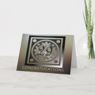 Employee 29th Anniversary Elegant Golden Card