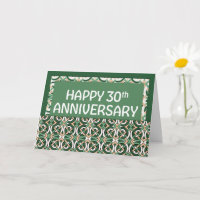 Employee 30th Anniversary Green Pattern