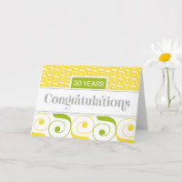 Employee 30th Anniversary Typography and Swirls