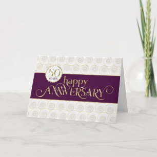 Employee 50th Anniversary - Prestigious Plum Gold Card