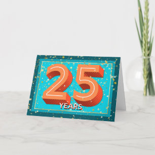 Employee Anniversary 25 Years - Bold Numbers Card