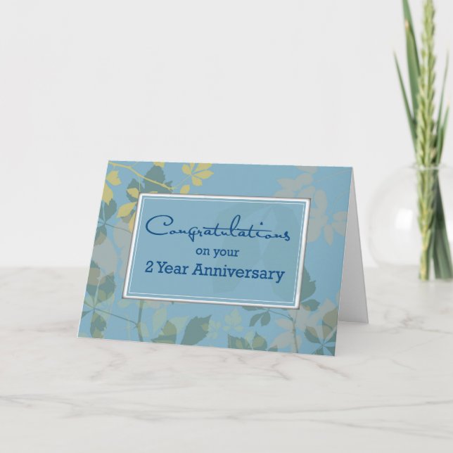 Employee Anniversary, 2 Year, Congratulations Card (Front)