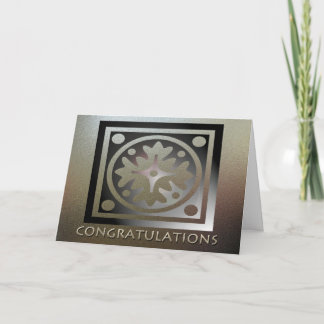 Employee Anniversary Elegant Golden Card