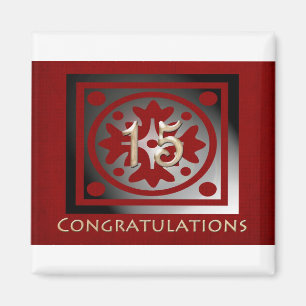 Employee Anniversary Gifts Customisable Red Magnet