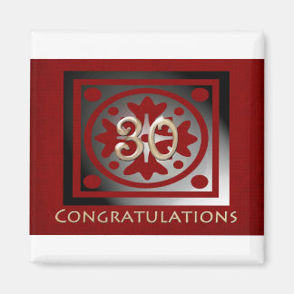 Employee Anniversary Gifts Customisable Red Magnet