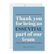Employee Appreciatin Thank you Card