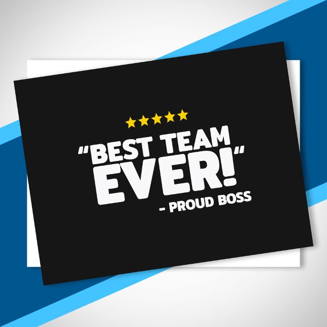 Employee Appreciation Gift - Proud Boss Best Team Postcard (Creator Uploaded)