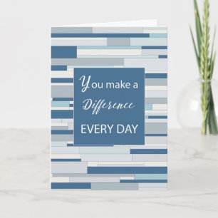 Employee Appreciation Make a Difference Abstract  Card