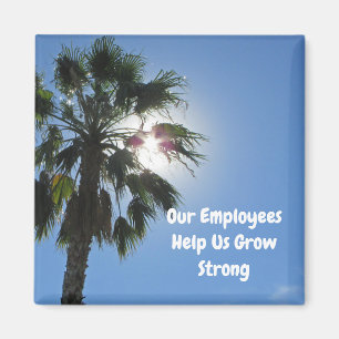Employee Appreciation Palm Tree Tropical Business Magnet