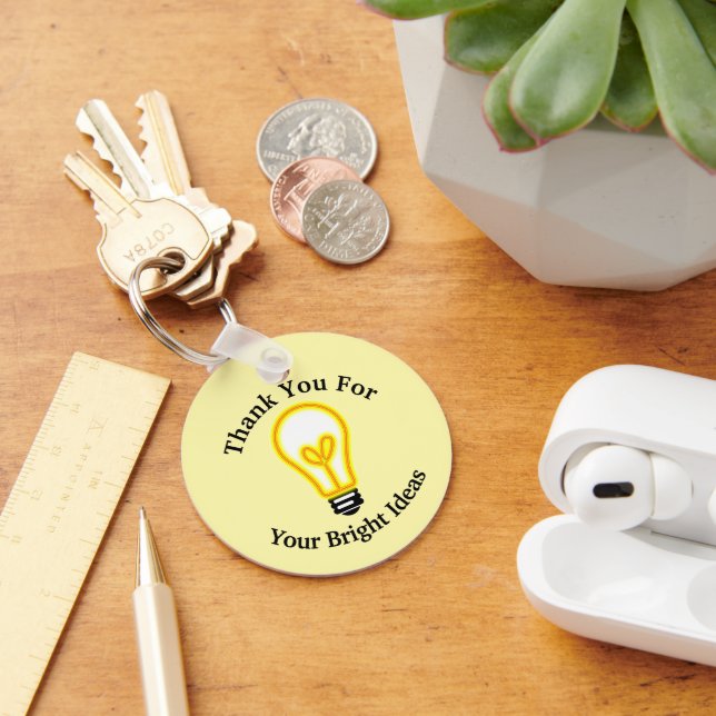 Employee Appreciation Thank You Bright Ideas Key Ring (Desk)