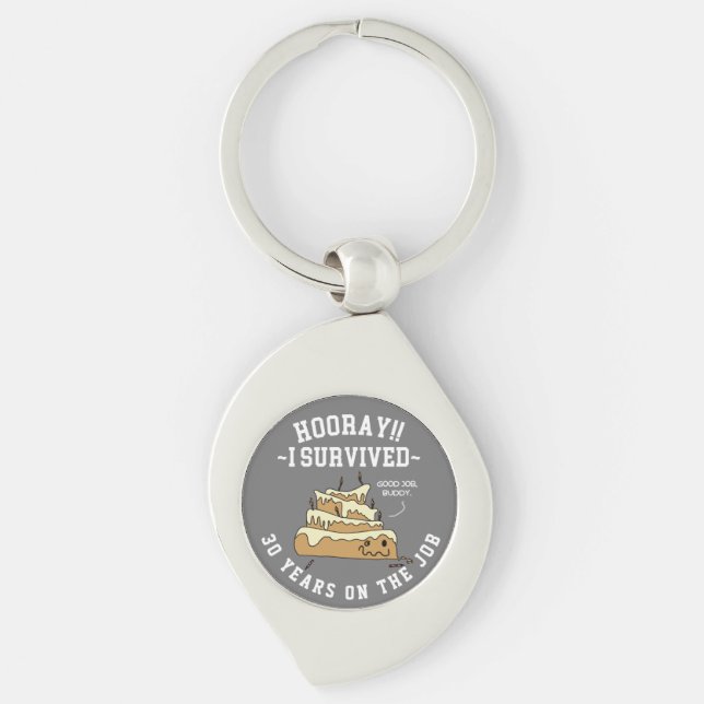 Employee Appreciation Work Anniversary Custom Key Ring (Front)