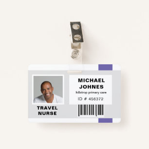 employee bar code photo name tag ID badge