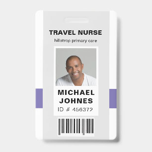 employee bar code photo name tag ID badge