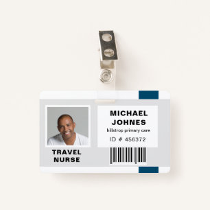 employee bar code photo name tag ID badge
