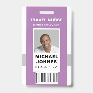 employee bar code photo name tag ID badge