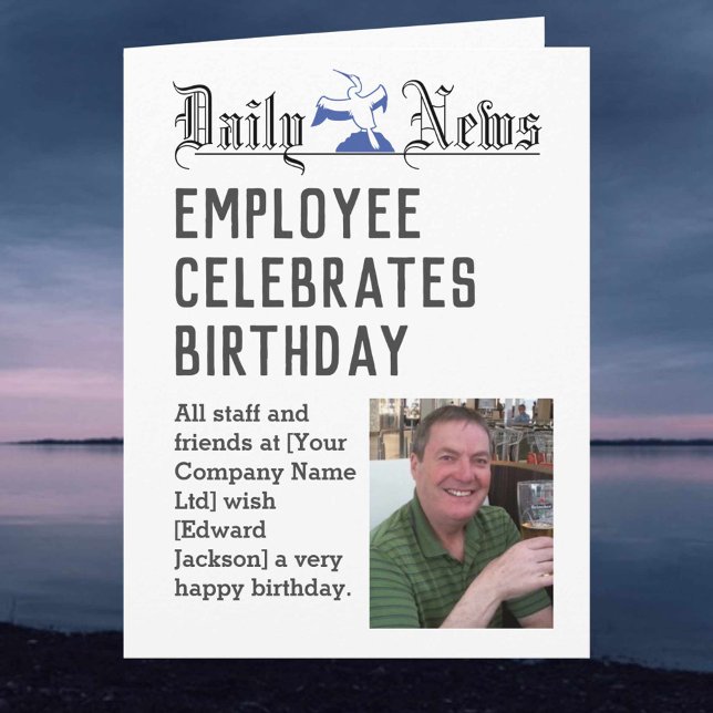 Employee Birthday Card to Personalise (Creator Uploaded)