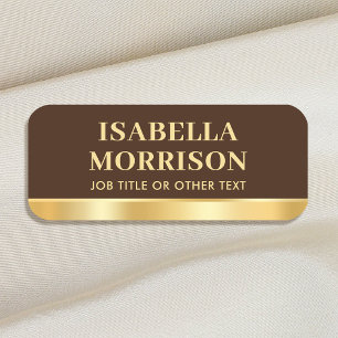 Employee Business Custom Staff ID Gold Name Tag