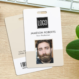 Employee Company ID Name, Logo, Photo ID Badge