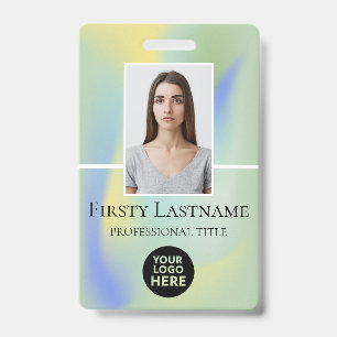 Employee Custom Photo, Barcode, Logo, Name ID Badge