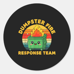Employee Dumpster Fire Resnse Team Ugly Christmas  Classic Round Sticker