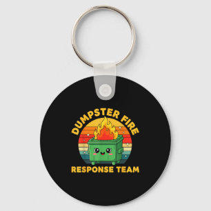 Employee Dumpster Fire Resnse Team Ugly Christmas  Key Ring
