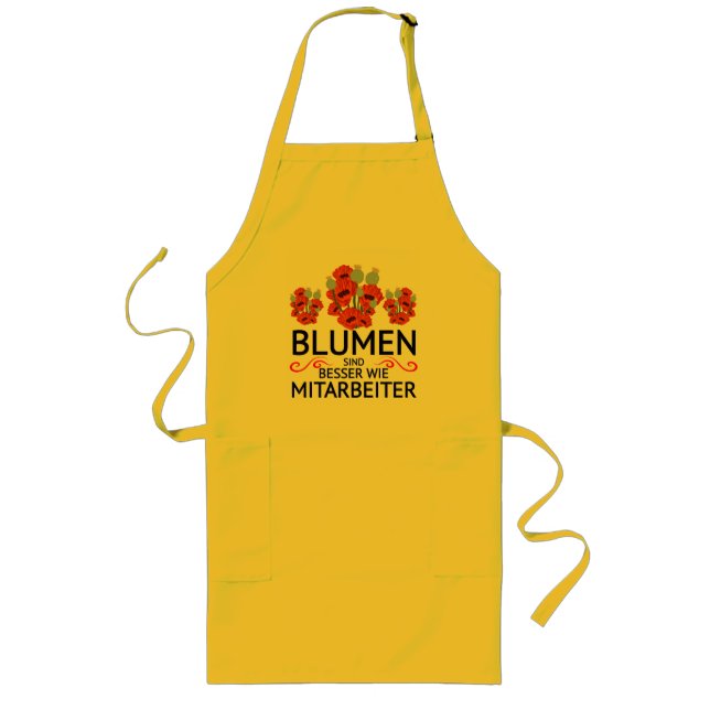 Employee Frustration Quote funny Long Apron (Front)